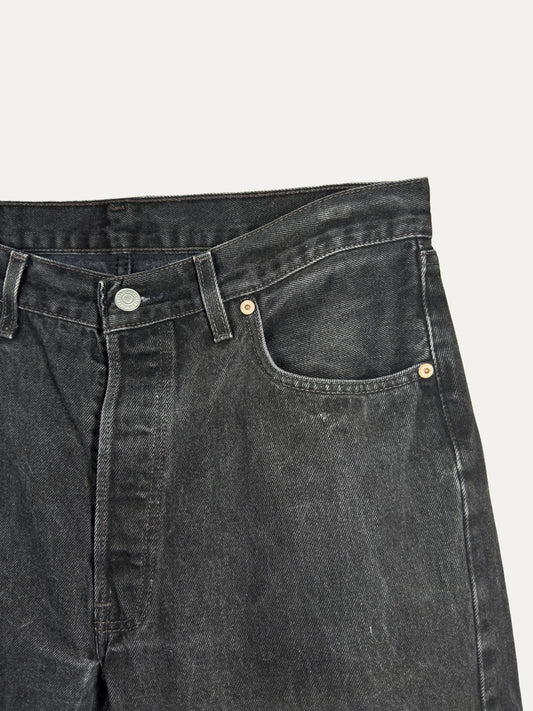 Vintage Levi's 501 Straight Jeans in black, unisex, size W34 L36 – second-hand