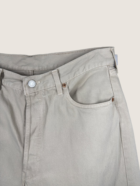 Vintage Levi's 501 Straight Jeans in beige, unisex, size W34 L36 – second-hand