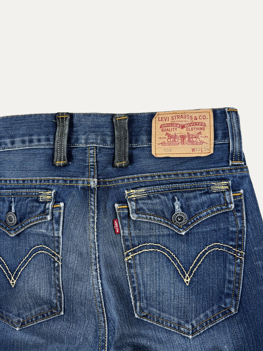 Vintage Levi's 506 Bootcut Jeans in mid wash, unisex, size W30 L34 – second-hand