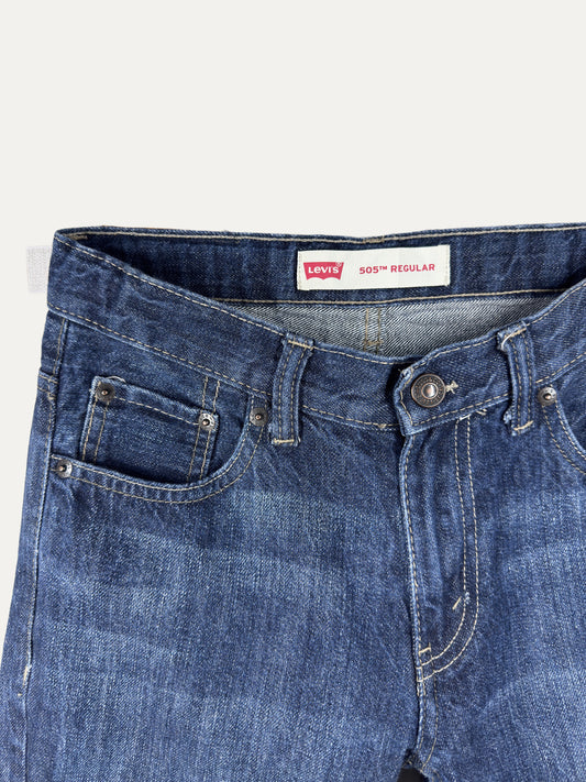 Vintage Levi's 505 Straight Jeans in dark wash, unisex, size W25 – second-hand