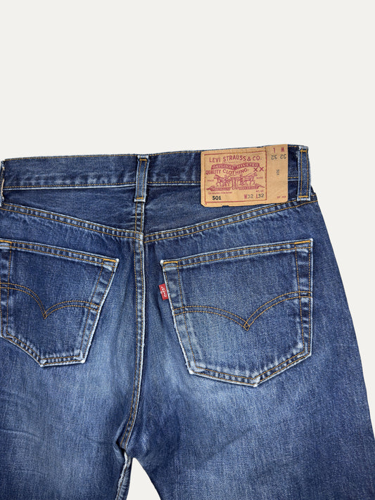 Vintage Levi's 501 Straight Jeans in mid wash, unisex, size W32 L32 – second-hand