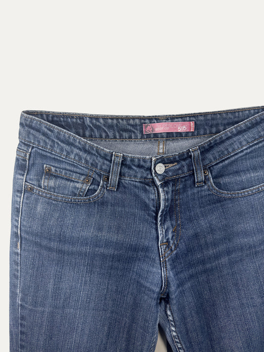 Vintage Levi's 518 Bootcut Jeans in mid wash, women's, size W29 – second-hand