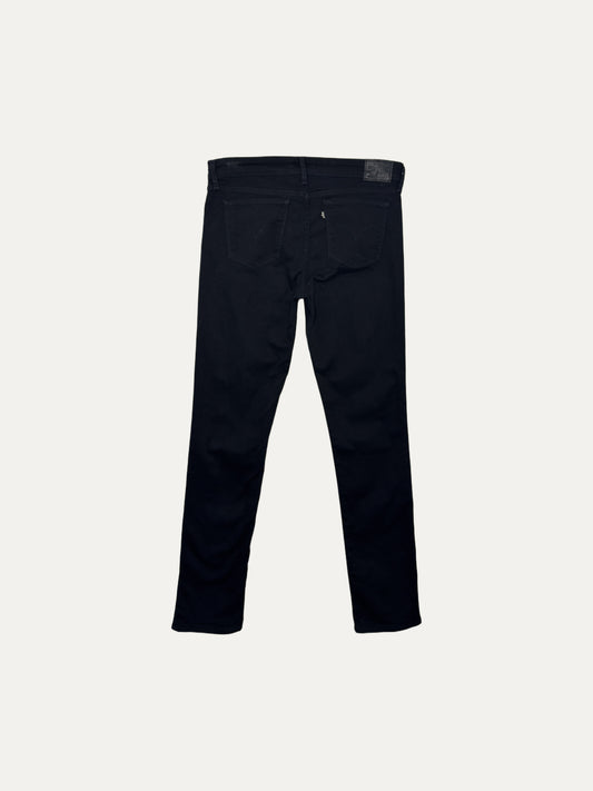 Vintage Levi's 712 Slim Jeans in black, women's, size W31 – second-hand