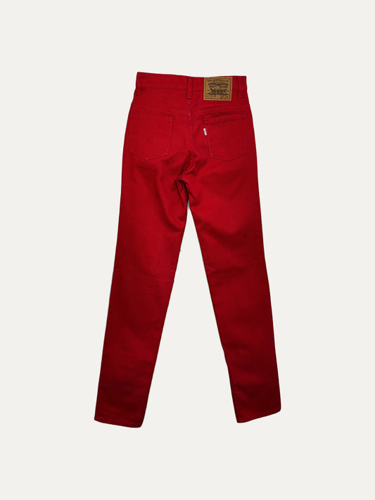 Vintage Levi's 631 Slim Jeans in red, women's, size W27 L34 – second-hand