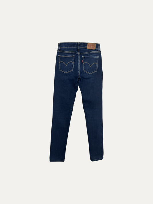 Vintage Levi's 711 Skinny Jeans in dark wash, women's, size W25 – second-hand