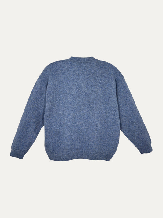 Vintage Lacoste Sweater in blue, unisex, size L – second-hand