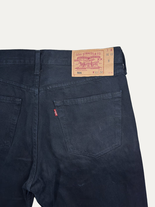 Vintage Levi's 501 Straight Jeans in black, unisex, size W33 L32 – second-hand