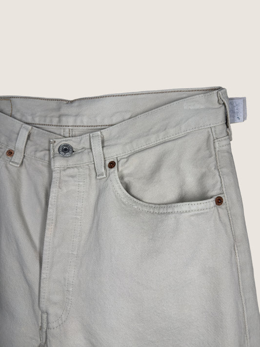 Vintage Levi's 501 Straight Jeans in beige, unisex, size W32 L34 – second-hand