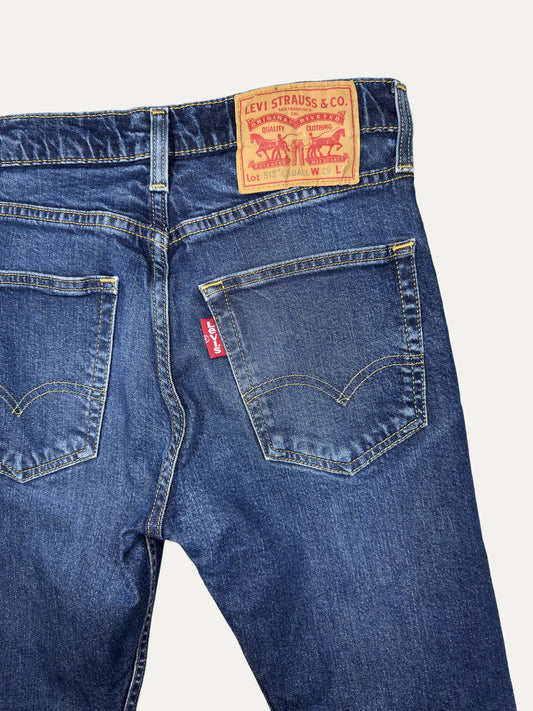 Vintage Levi's 512 Slim Jeans in mid wash, unisex, size W29 – second-hand