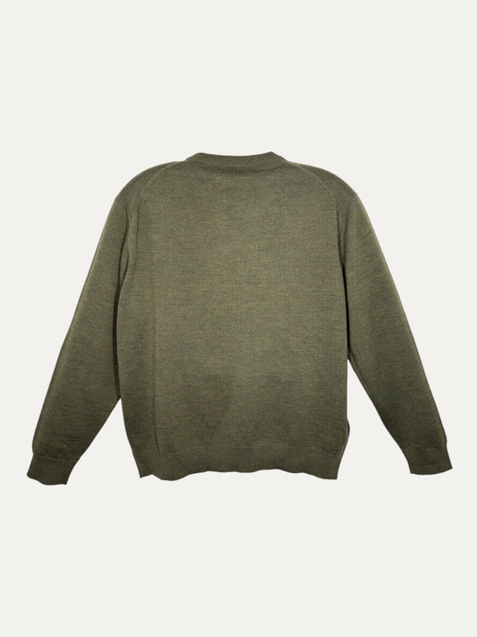 Vintage Lacoste Sweater in green, unisex, size L – second-hand
