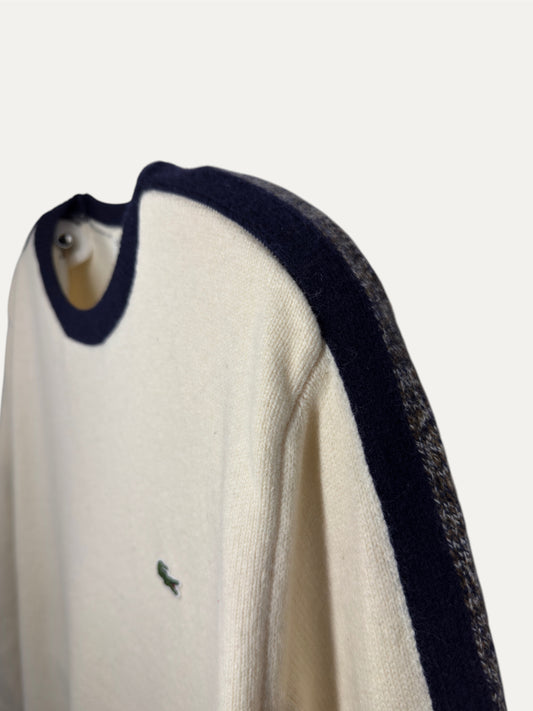 Vintage Lacoste Sweater in beige, unisex, size XXL – second-hand