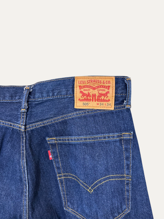 Vintage Levi's 505 Straight Jeans in blue, unisex, size W34 L34 – second-hand