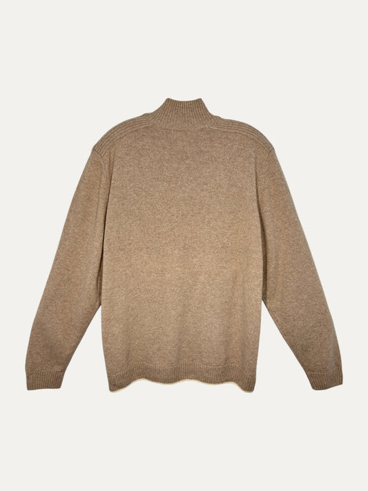Vintage Lacoste Sweater in beige, unisex, size XXL – second-hand