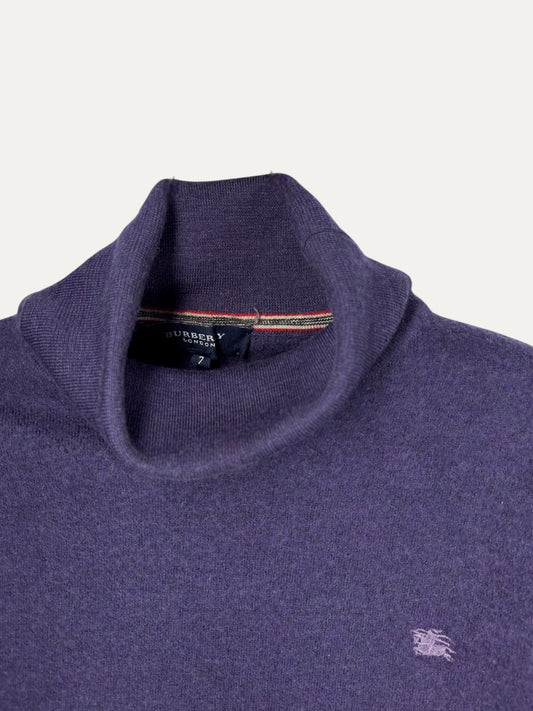 Vintage Burberry Sweater in purple, unisex, size XXL – second-hand