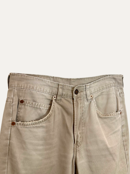 Vintage Levi's 505 Straight Jeans in beige, unisex, size W28 L32 – second-hand