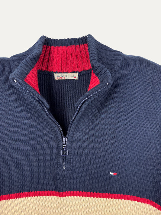 Vintage Tommy Hilfiger Sweater in red, women's, size L – second-hand