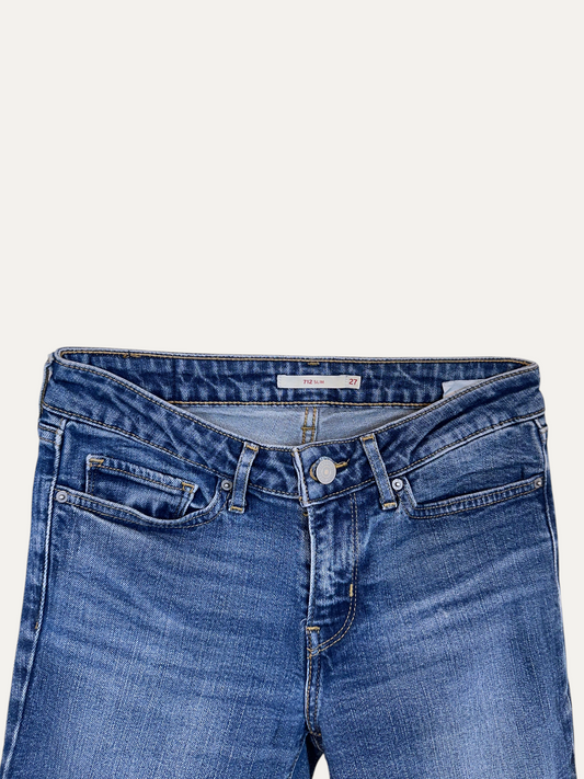Vintage Levi's 712 Slim Jeans in blue, women's, size W27 L32 – second-hand