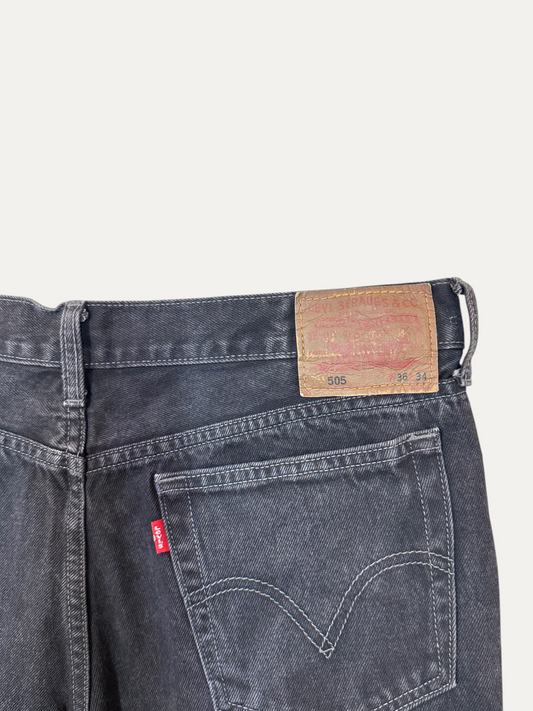 Vintage Levi's 505 Straight Jeans in black, unisex, size W36 L34 – second-hand