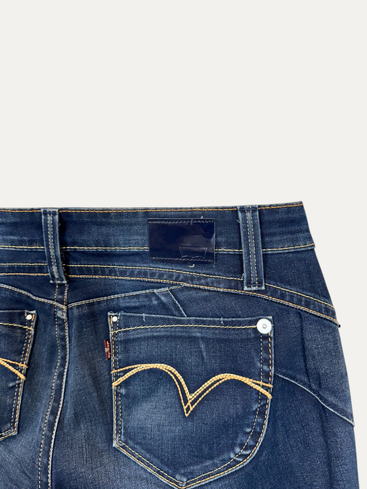 Vintage Levi's Demi Curve Slim Jeans in blue, women's, size W31 L32 – second-hand