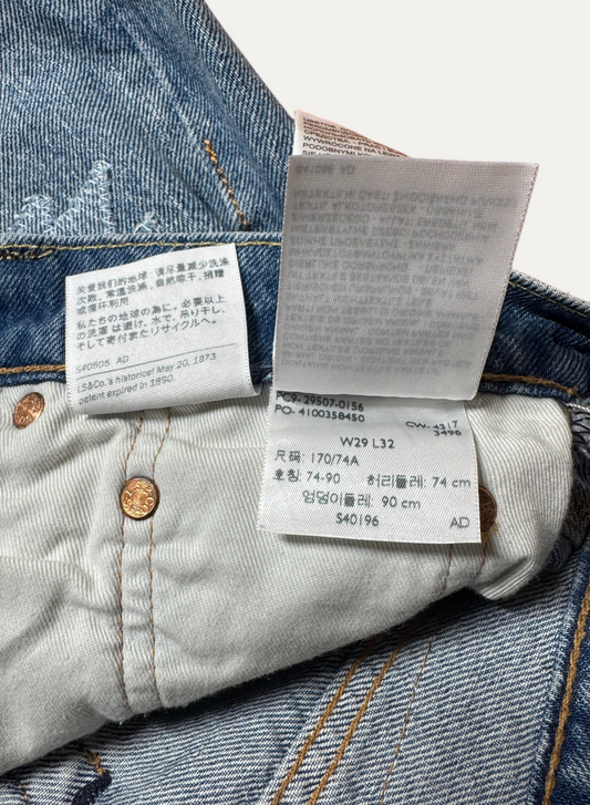 Vintage Levi's 502 Straight Jeans in blue, unisex, size W29 L32 – second-hand