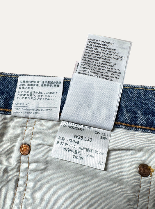 Vintage Levi's 502 Straight Jeans in blue, unisex, size W38 L30 – second-hand