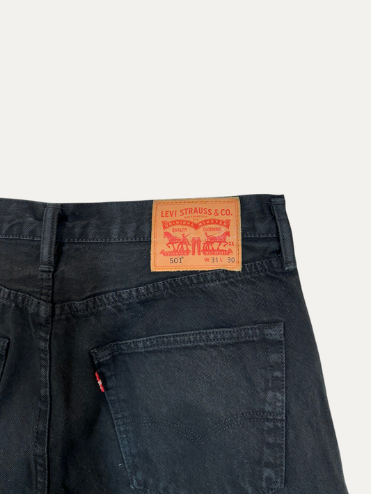 Vintage Levi's 501 Straight Jeans in black, unisex, size W30 L31 – second-hand