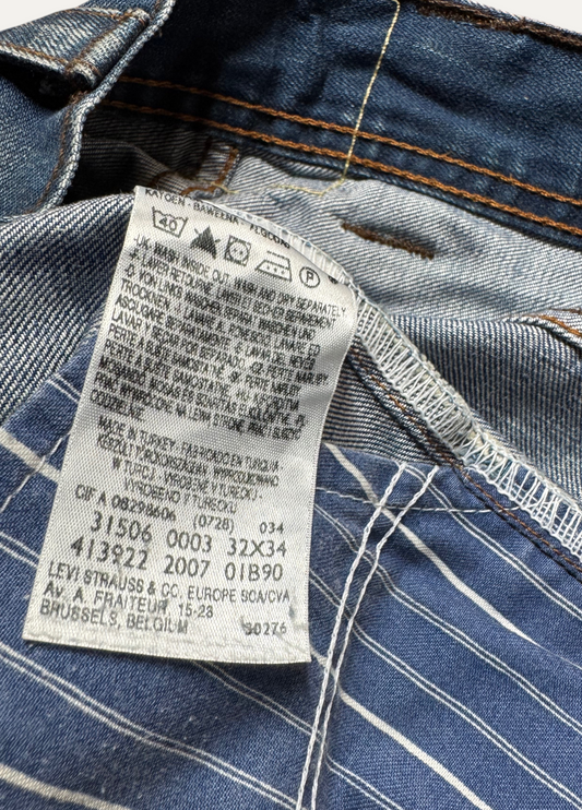Vintage Levi's 506 Straight Jeans in blue, unisex, size W32 L34 – second-hand