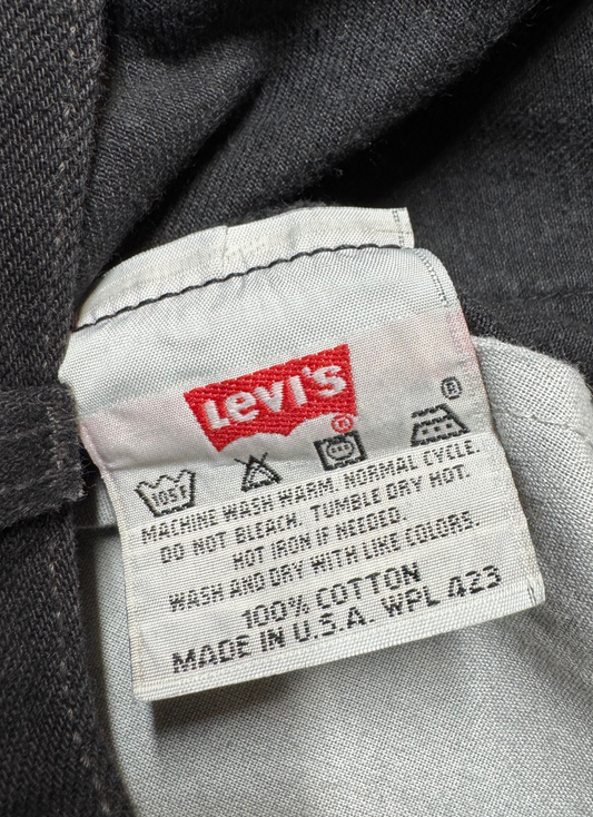 Vintage Levi's 501 Straight Jeans in black, unisex, size W29 L34 – second-hand