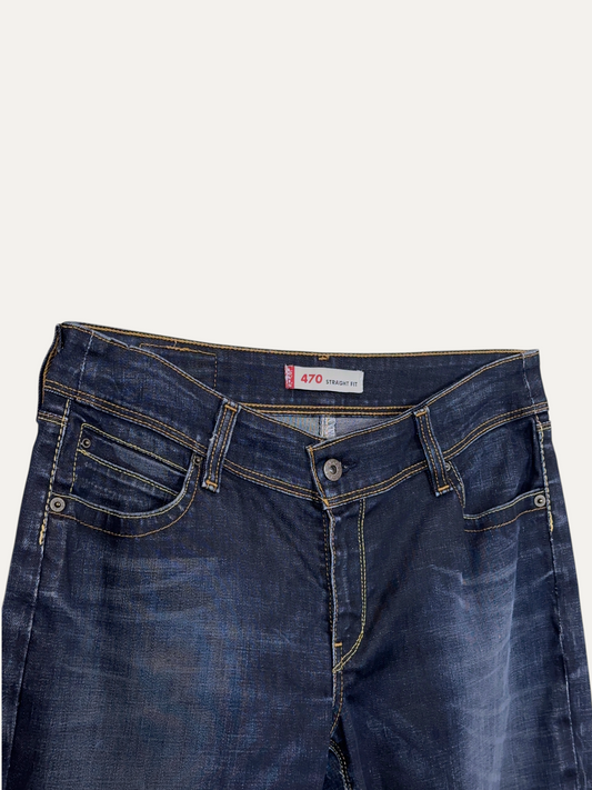Vintage Levi's 470 Straight Jeans in blue, women's, size W33 L34 – second-hand