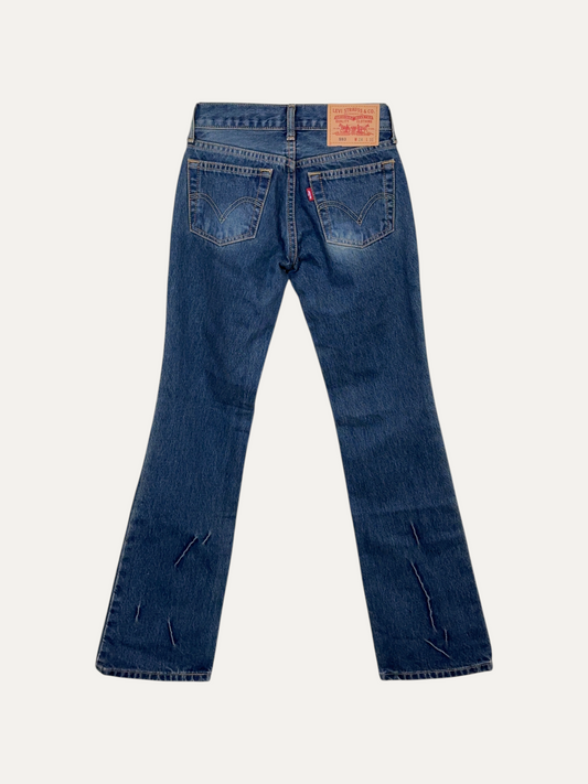 Vintage Levi's 593 Skinny Jeans in blue, women's, size W24 L31 – second-hand
