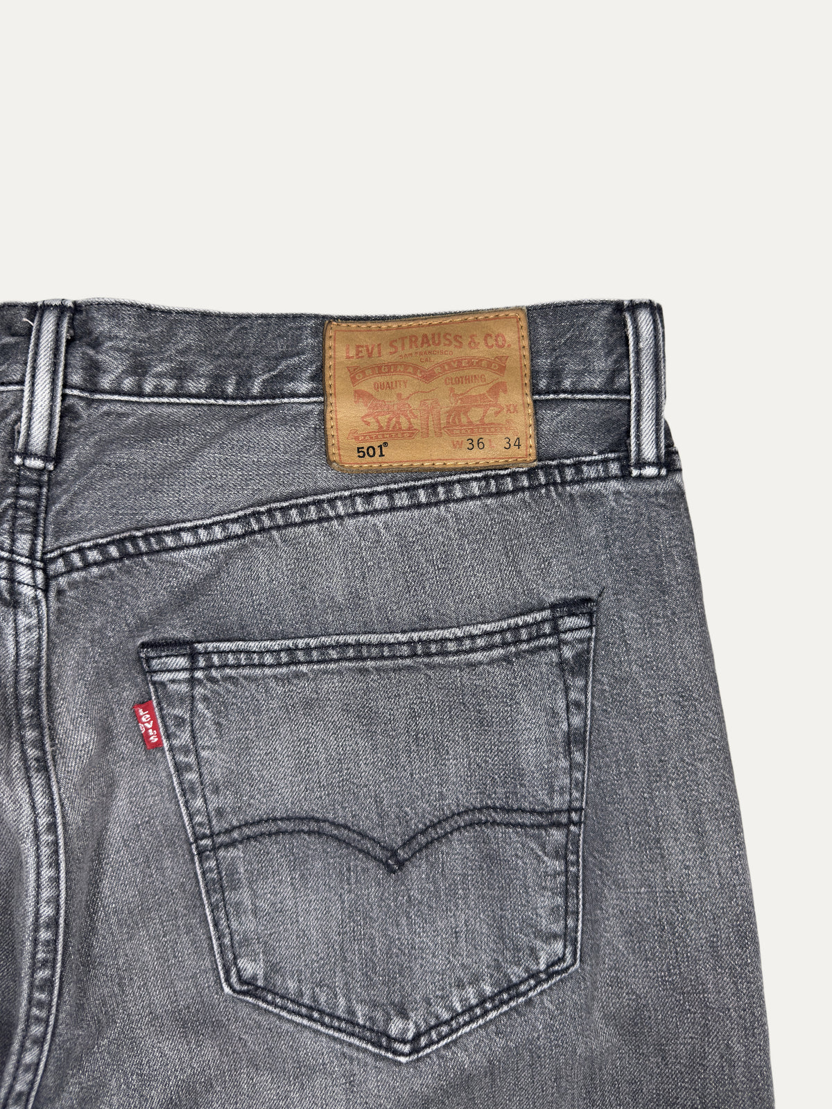 Vintage Levi's 501 Straight Jeans in stonewash, unisex, size W36 L34 – second-hand