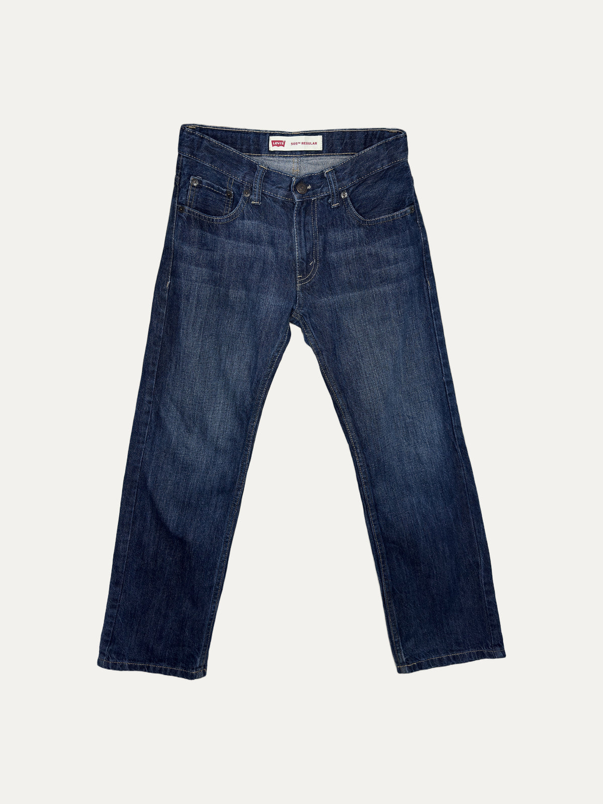 Vintage Levi's 505 Straight Jeans in dark wash, unisex, size W25 – second-hand