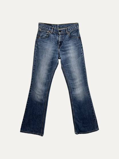 Vintage Levi's 525 Bootcut Jeans in mid wash, unisex, size W27 L32 – second-hand