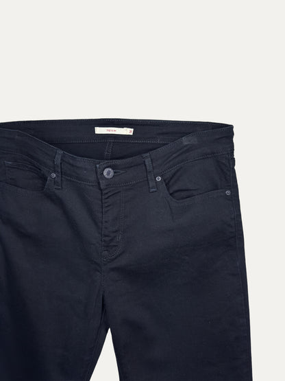 Vintage Levi's 712 Slim Jeans in black, women's, size W31 – second-hand