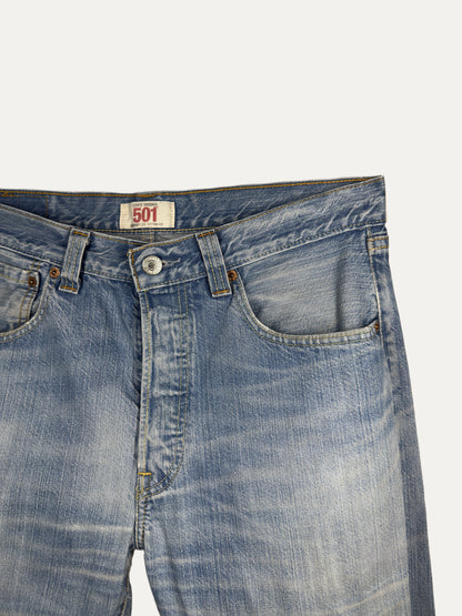 Vintage Levi's 501 Straight Jeans in light wash, unisex, size W32 L34 – second-hand