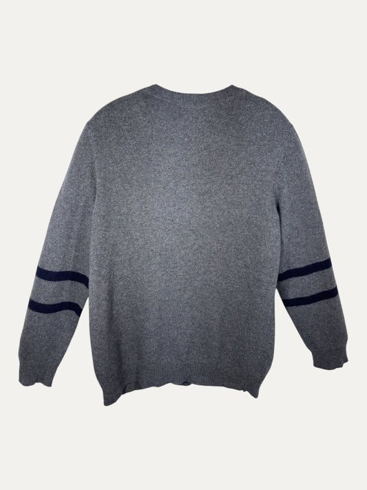 Vintage Tommy Hilfiger Sweater in grey, unisex, size XL – second-hand