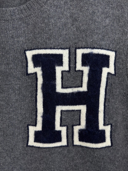 Vintage Tommy Hilfiger Sweater in grey, unisex, size XL – second-hand