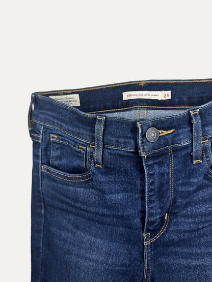 Vintage Levi's 720 Skinny Jeans in mid wash, women's, size W24 – second-hand