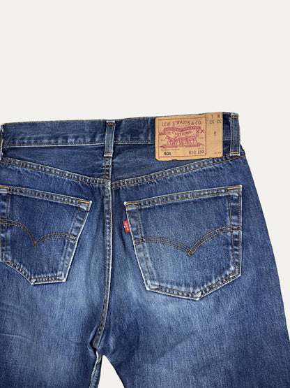 Vintage Levi's 501 Straight Jeans in mid wash, unisex, size W32 L32 – second-hand