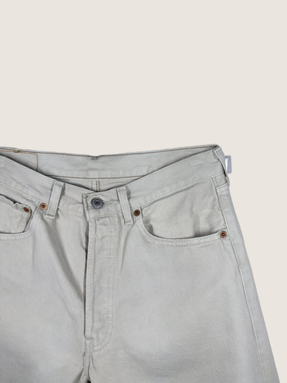 Vintage Levi's 501 Straight Jeans in beige, unisex, size W32 L36 – second-hand