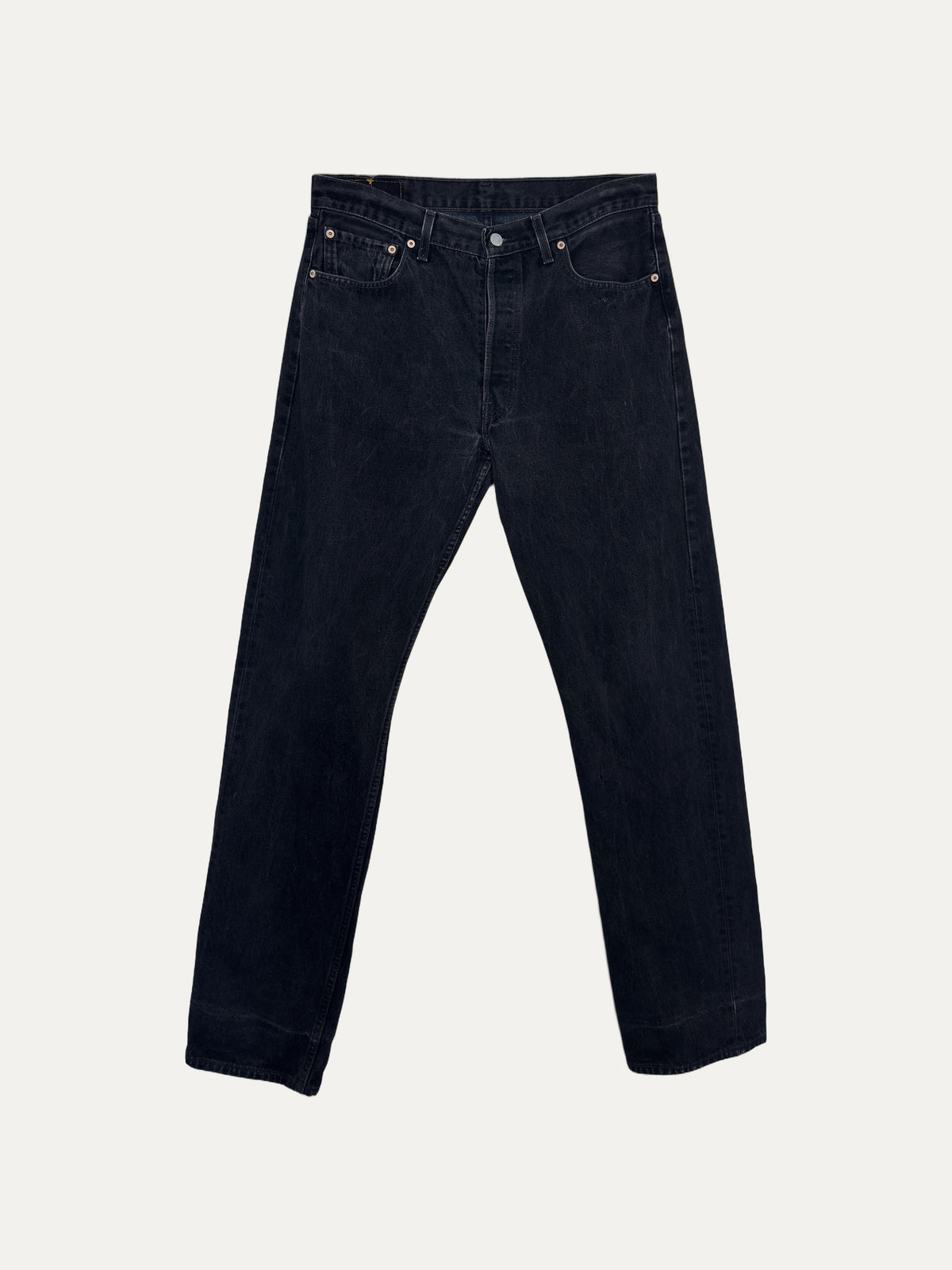 Vintage Levi's 501 Straight Jeans in black, unisex, size W34 L36 – second-hand