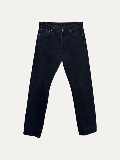 Vintage Levi's 501 Straight Jeans in black, unisex, size W34 L36 – second-hand