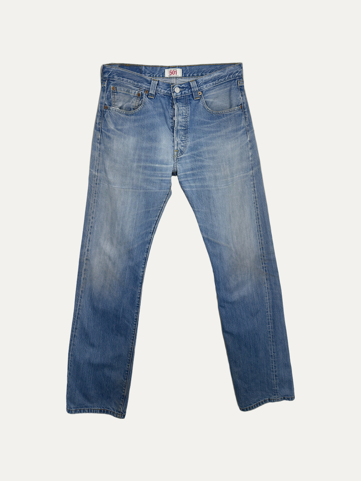 Vintage Levi's 501 Straight Jeans in light wash, unisex, size W32 L34 – second-hand