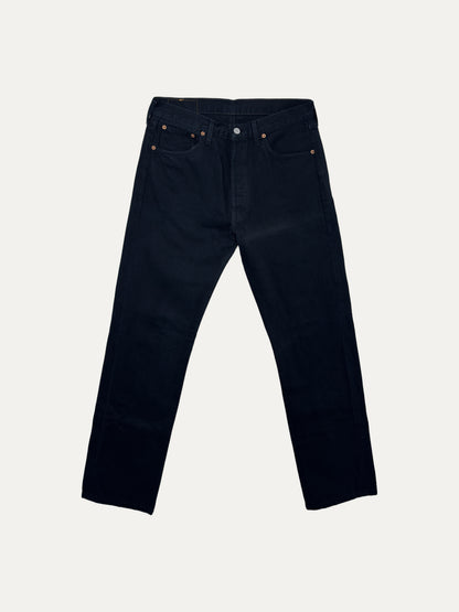 Vintage Levi's 501 Straight Jeans in black, unisex, size W33 L32 – second-hand