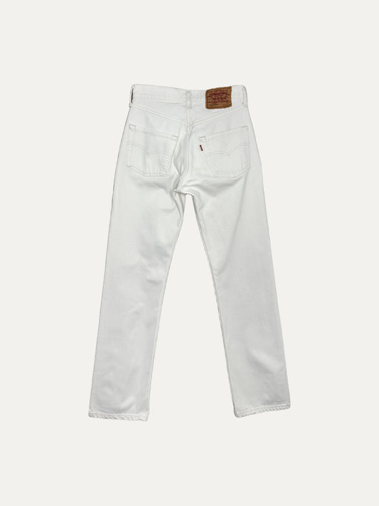 Vintage Levi's 501 Straight Jeans in white, unisex, size W27 L34 – second-hand