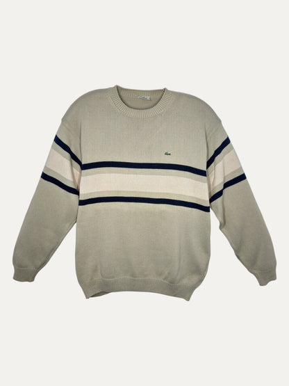 Vintage Lacoste Sweater in beige, unisex, size XL – second-hand