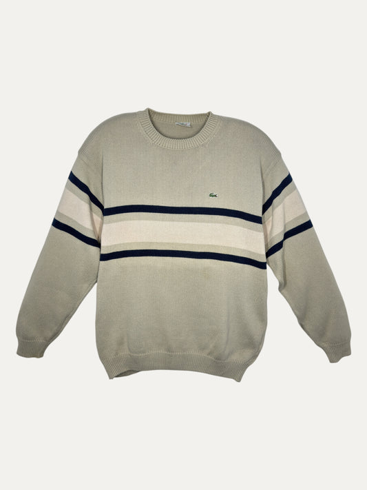 Vintage Lacoste Sweater in beige, unisex, size XL – second-hand