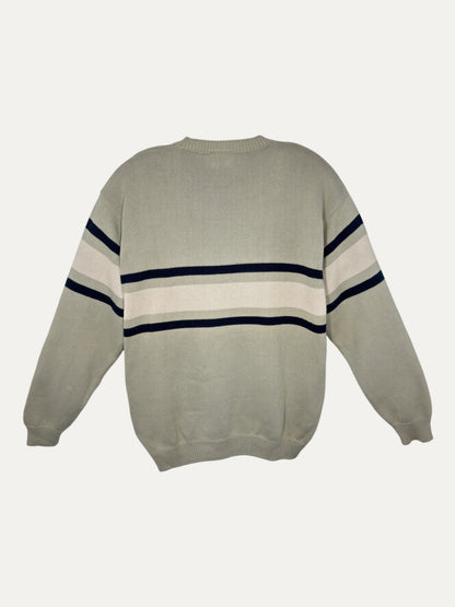 Vintage Lacoste Sweater in beige, unisex, size XL – second-hand