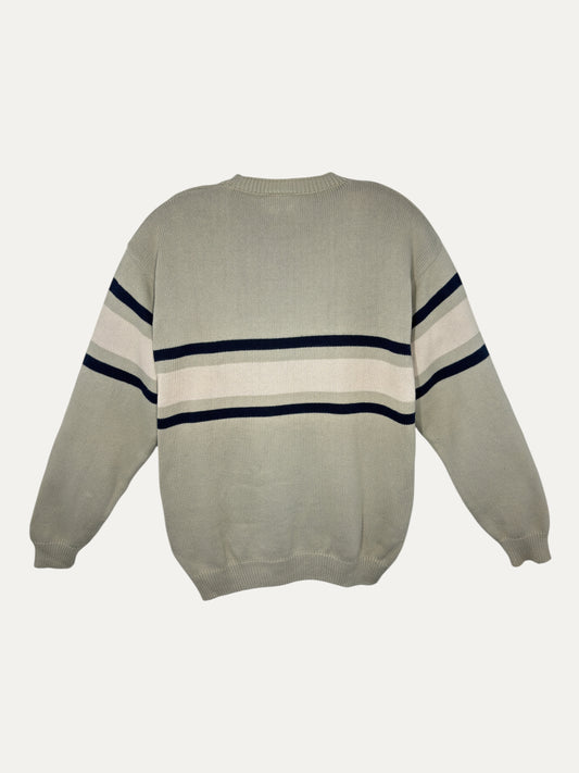 Vintage Lacoste Sweater in beige, unisex, size XL – second-hand