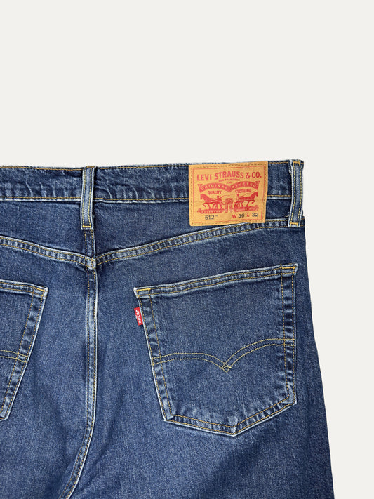 Vintage Levi's 512 Slim Jeans in mid wash, unisex, size W36 L32 – second-hand